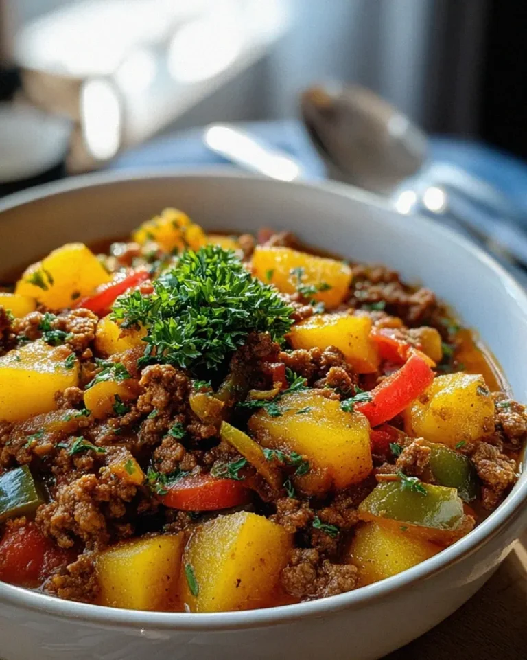 Bauerntopf mit Hackfleisch, Kartoffeln & Paprika genießen!
