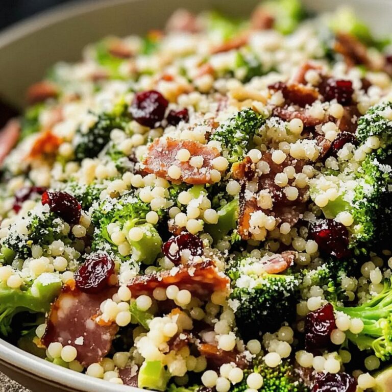 Brokkoli Perlen Crunch Salat für Tierfreunde