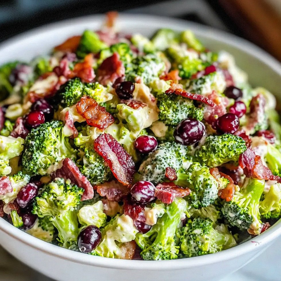Brokkoli-Salat mit Putenspeck und Cranberries – Schritt 1