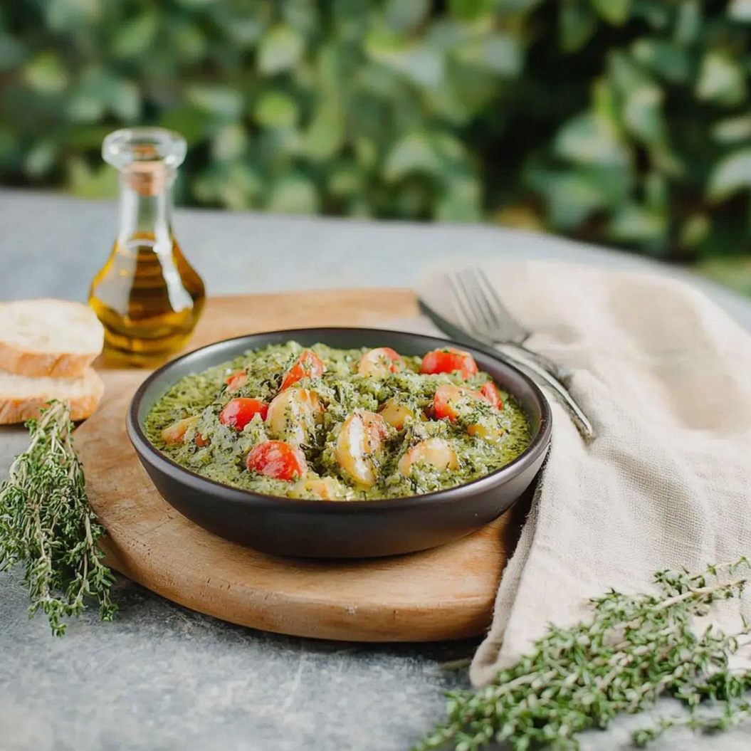 Brokkolisotto mit Garnelen und frischen Tomaten – Schritt 1