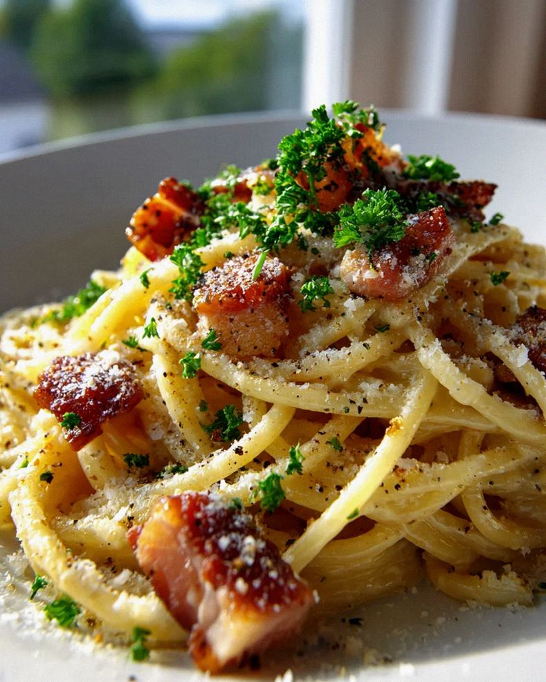 Cremige One Pot Pasta Carbonara mit feinem Rindfleisch – Schritt 2