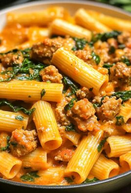 Cremige Wurst Rigatoni in 30 Minuten zubereiten