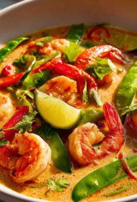 Cremiges Thai Kokos Curry mit Garnelen & frischer Limette