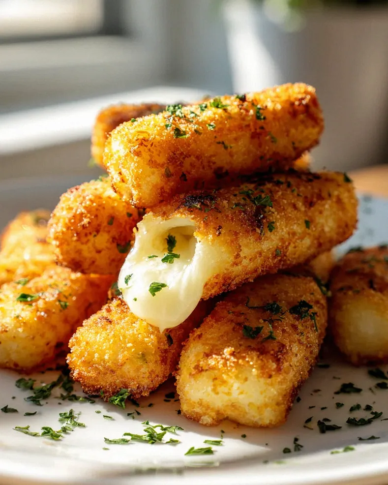 Crispy Mini Mozzarella Sticks from the Airfryer