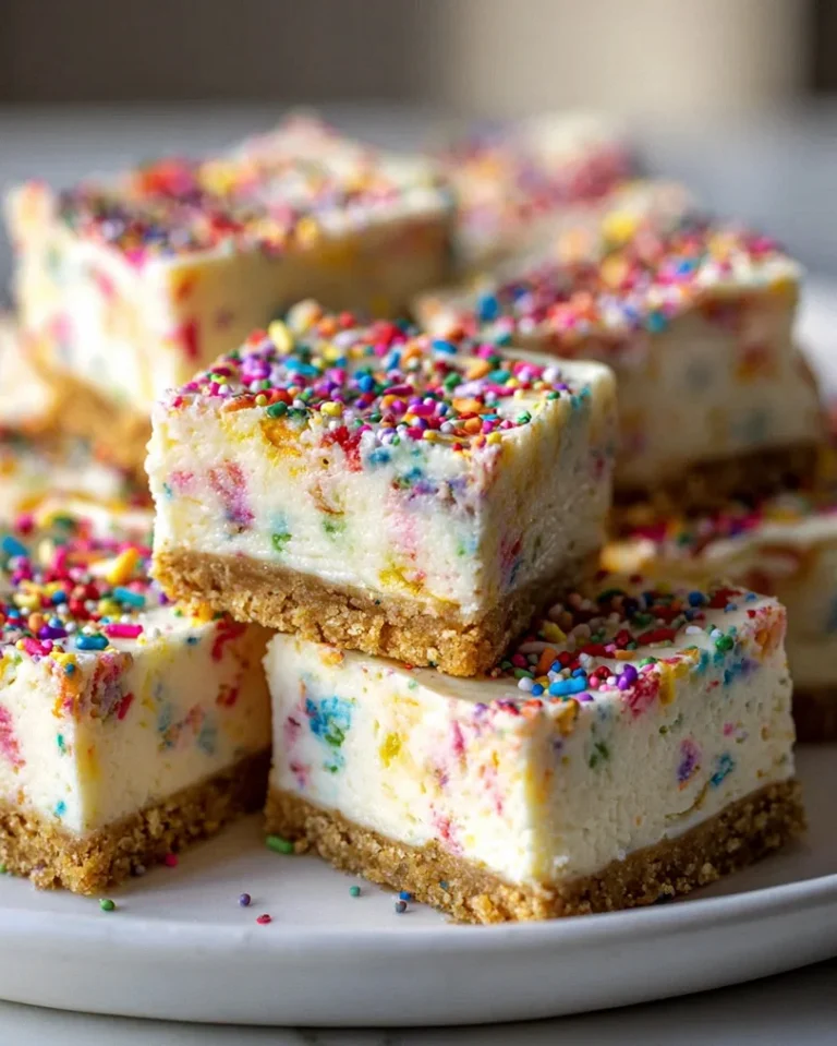 Easy Funfetti Birthday Cheesecake Bars Recipe for Celebrations