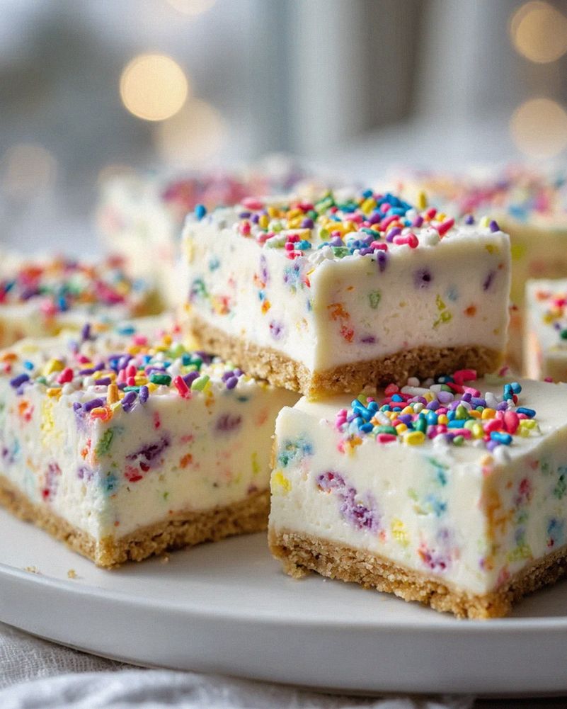 Easy Funfetti Birthday Cheesecake Bars Recipe for Celebrations – Schritt 2