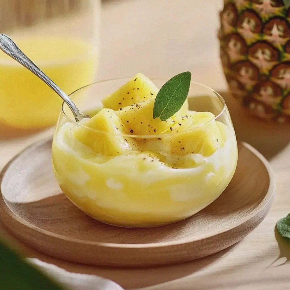 Eierlikörbowle mit Ananas und Traubensaftschorle für besondere Anlässe – Schritt 1