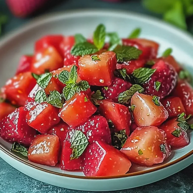 Erdbeer-Wassermelonen-Salat mit erfrischendem Honig