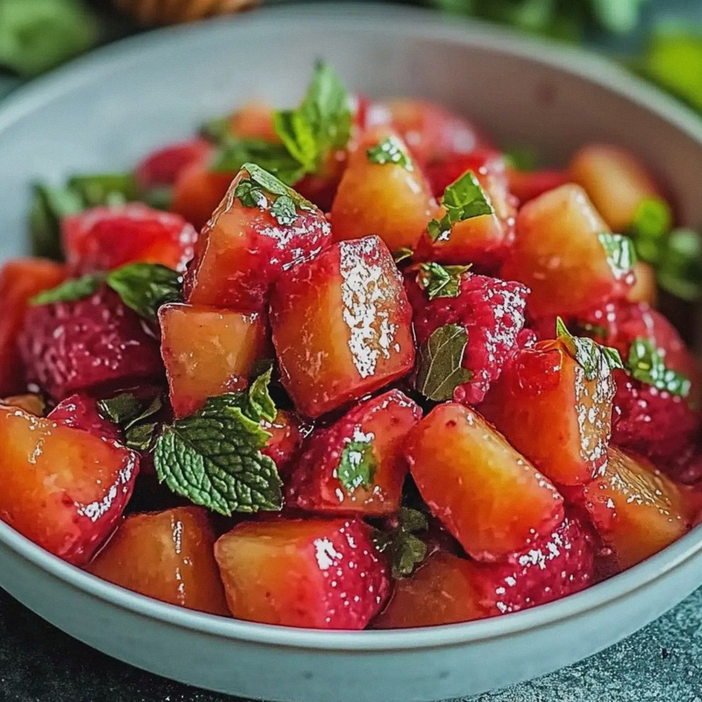 Erdbeer-Wassermelonen-Salat mit erfrischendem Honig – Schritt 1