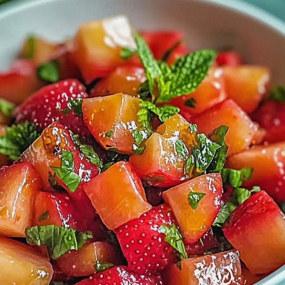 Erdbeer-Wassermelonen-Salat mit erfrischendem Honig – Schritt 2