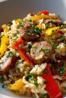 Flavorful One Pan Italian Beef Sausage & Rice Dinner!
