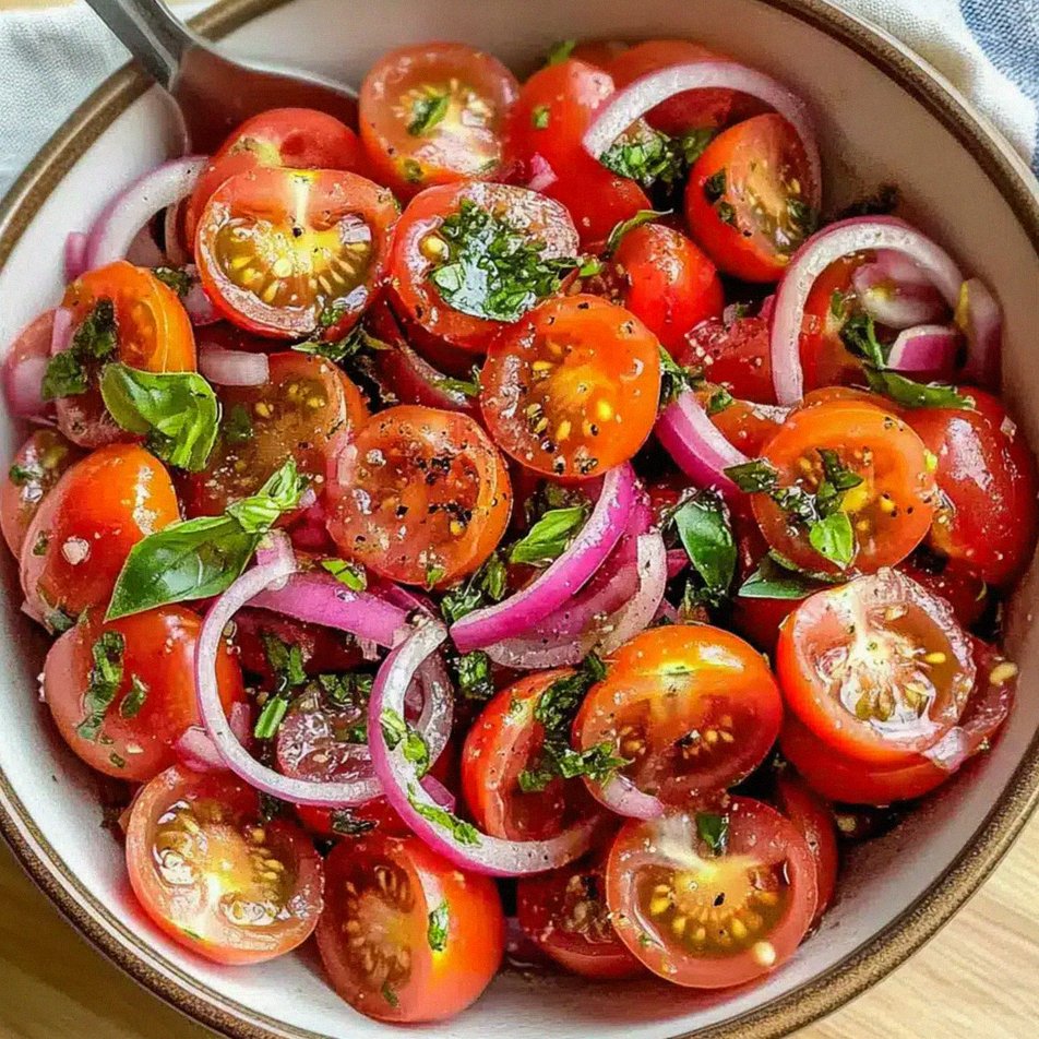 Frischer Sommer-Cherrytomaten-Salat genießen