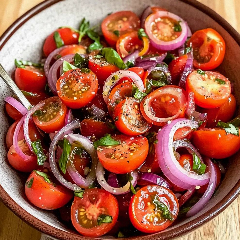 Frischer Sommer-Cherrytomaten-Salat genießen – Schritt 2