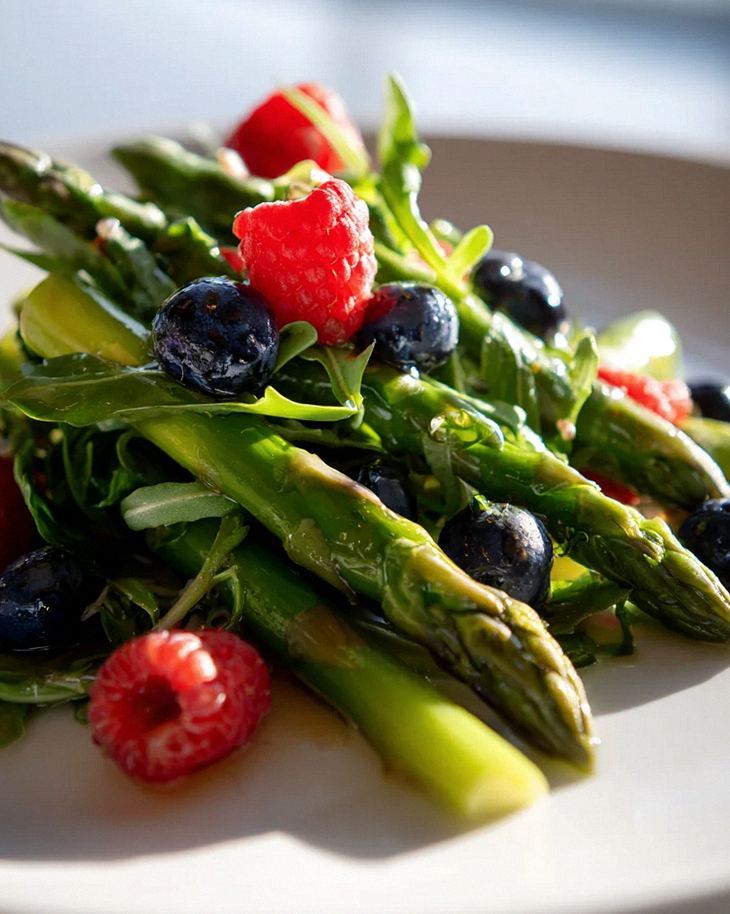 Grüner Spargel Salat Mit Erdnon-alcoholic beeren & Rucola – Schritt 2