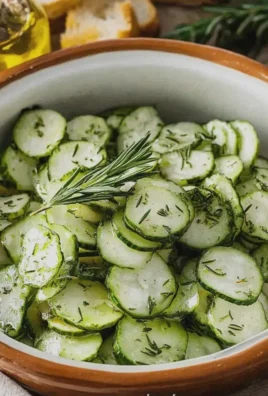 Gurkensalat mit Essig Öl