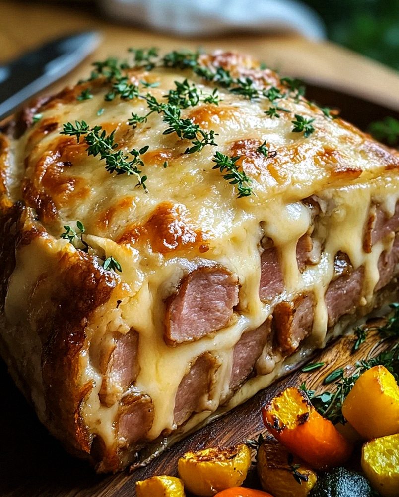 Hähnchen-Cordon-Bleu-Hackbraten – Schritt 2