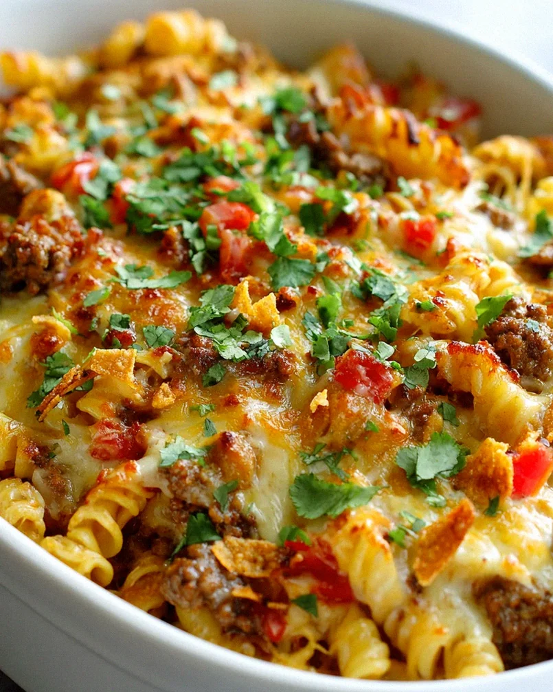 Käse-Taco-Stick-Pasta-Auflauf