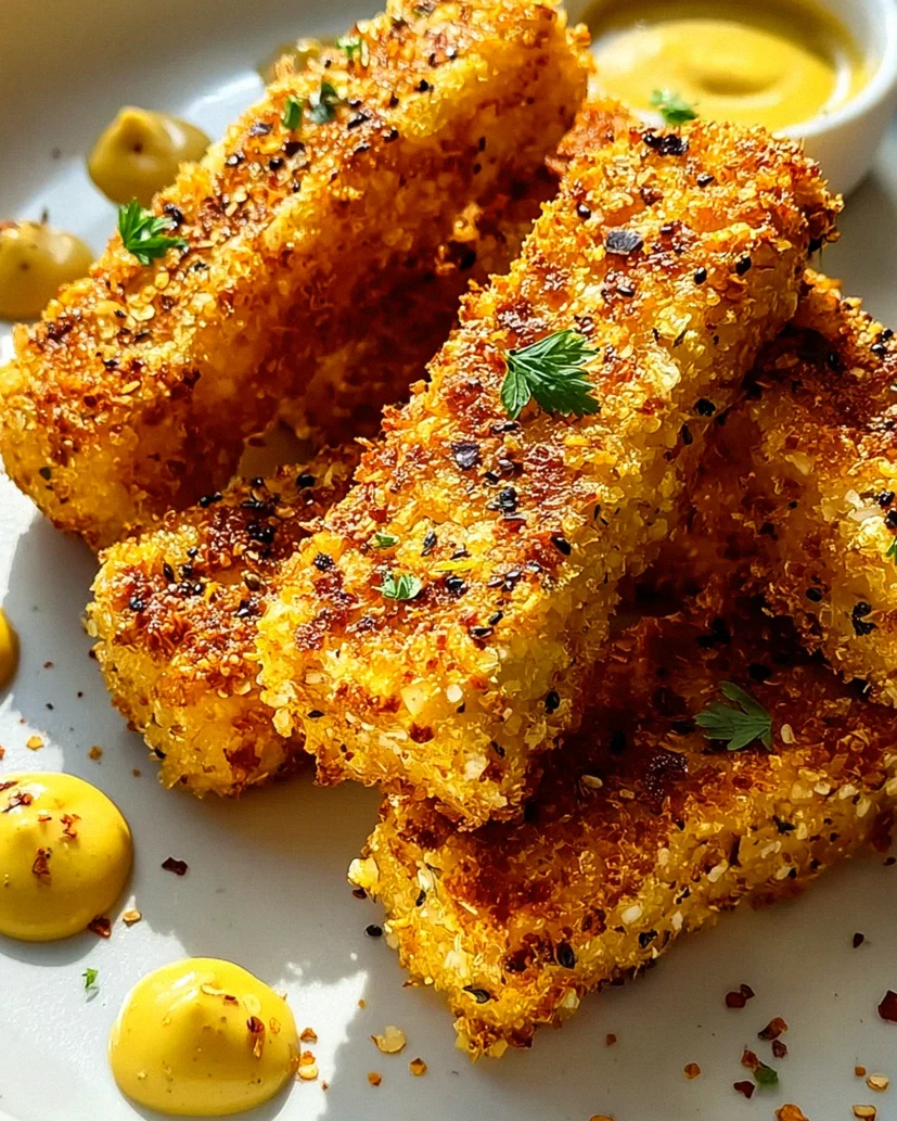 Knusprige Baked Honey Mustard Tofu Tenders – Schritt 2