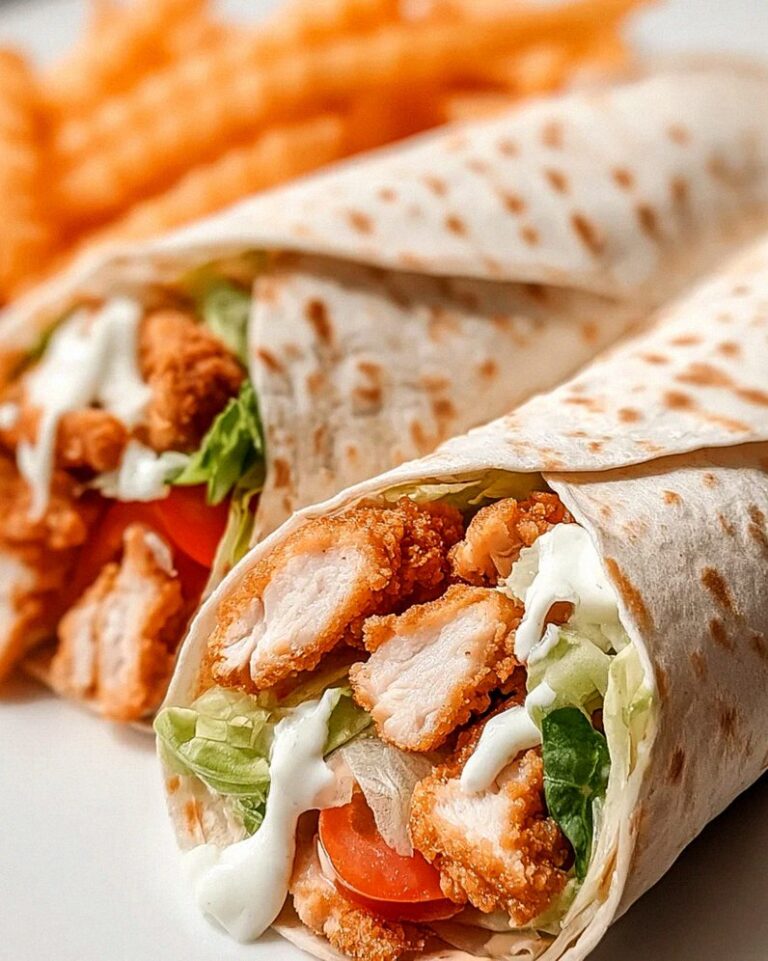 Knuspriger Chicken Ranch Snack Wrap