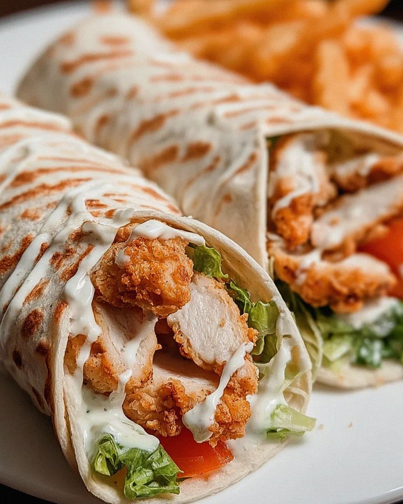 Knuspriger Chicken Ranch Snack Wrap – Schritt 1