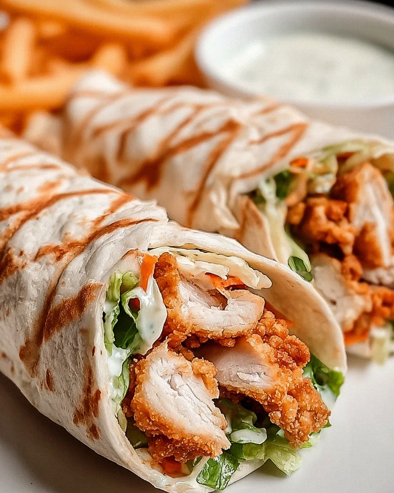 Knuspriger Chicken Ranch Snack Wrap – Schritt 2
