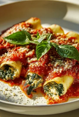 Leckere Vegetarische Cannelloni mit frischem Gemüse füllen