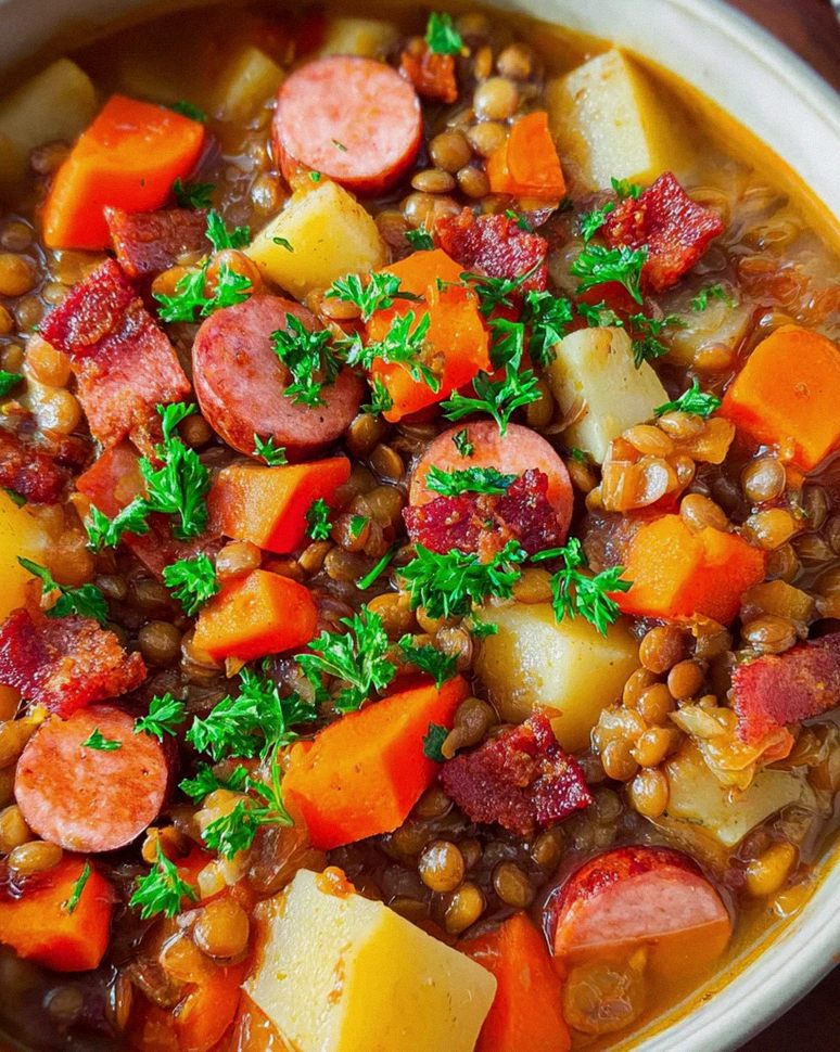 Linsensuppe Rezept klassisch – Schritt 1