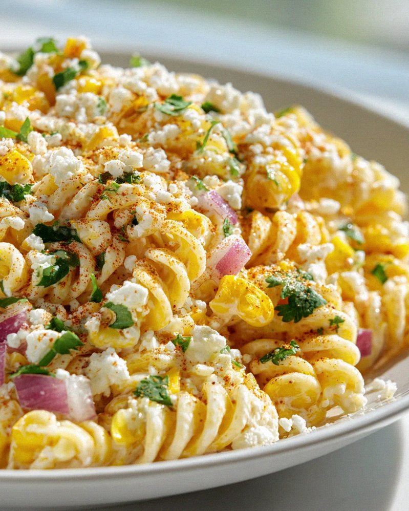 Mexikanischer Street Corn Nudelsalat Rezept – Einfach & Lecker