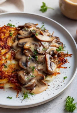 Mozzarella Rosti mit Zwiebel-Pilzrahmsauce – Lecker & Einfach!