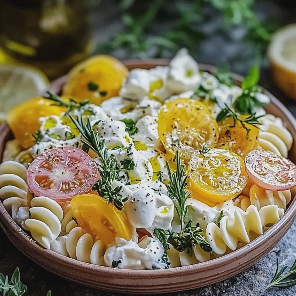 Nudelsalat mit Joghurt-Dressing für heiße Tage