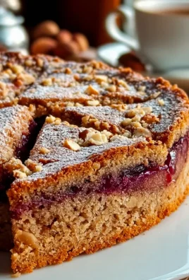 Nussiger Zimtkuchen mit Pflaumenfüllung