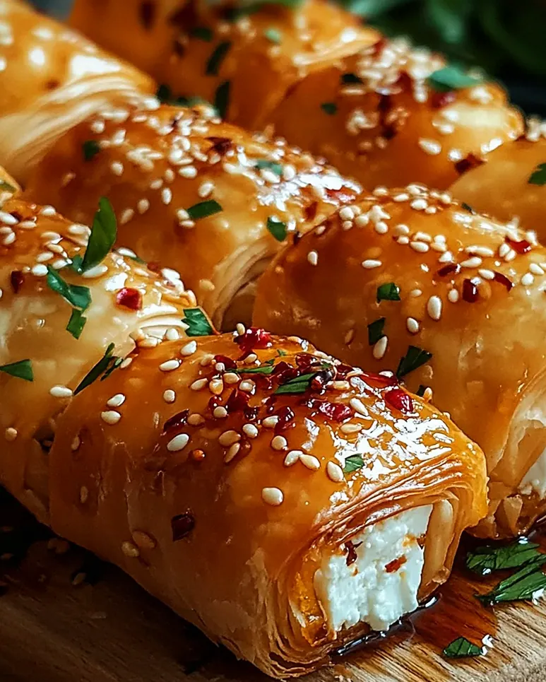 Ofen-gebackene Feta-Rollen mit Chili-Honig – Schritt 2