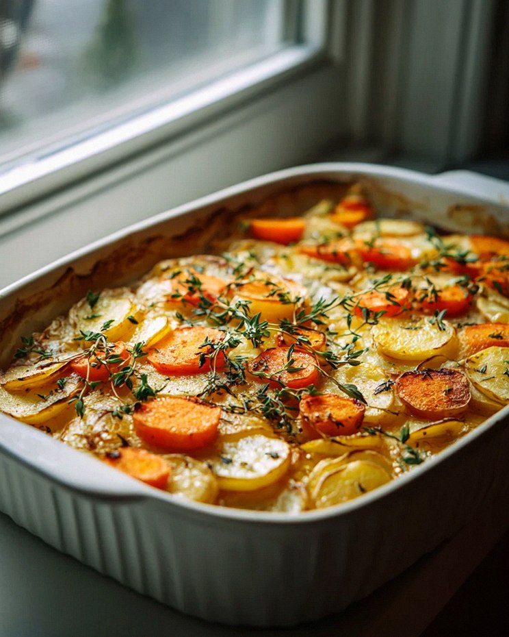 One Pan Potthucke mit Wurzelgemüse und frischem Thymian – Schritt 2