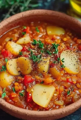 Paprika Kartoffel Topf mit Linsen einfach zubereiten