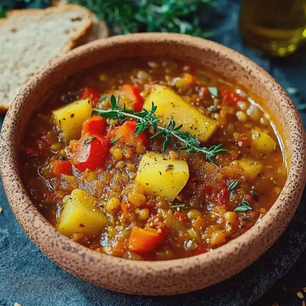 Paprika Kartoffel Topf mit Linsen einfach zubereiten – Schritt 1