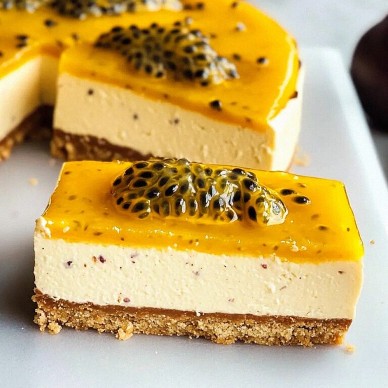 Passionsfrucht Käsekuchen - Vegan und No-Bake Genuss