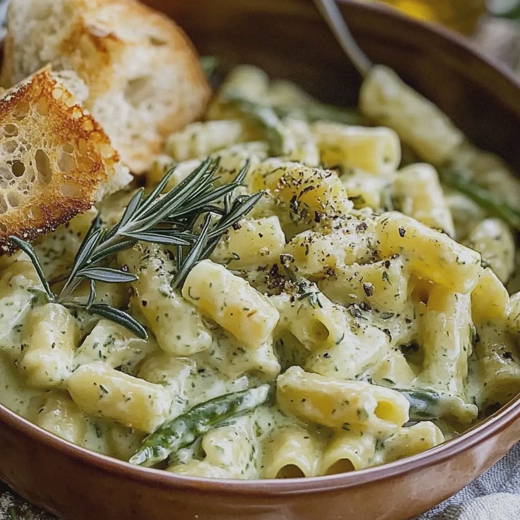 Pasta mit grünem Spargel Garnelen - Einfaches Rezept
