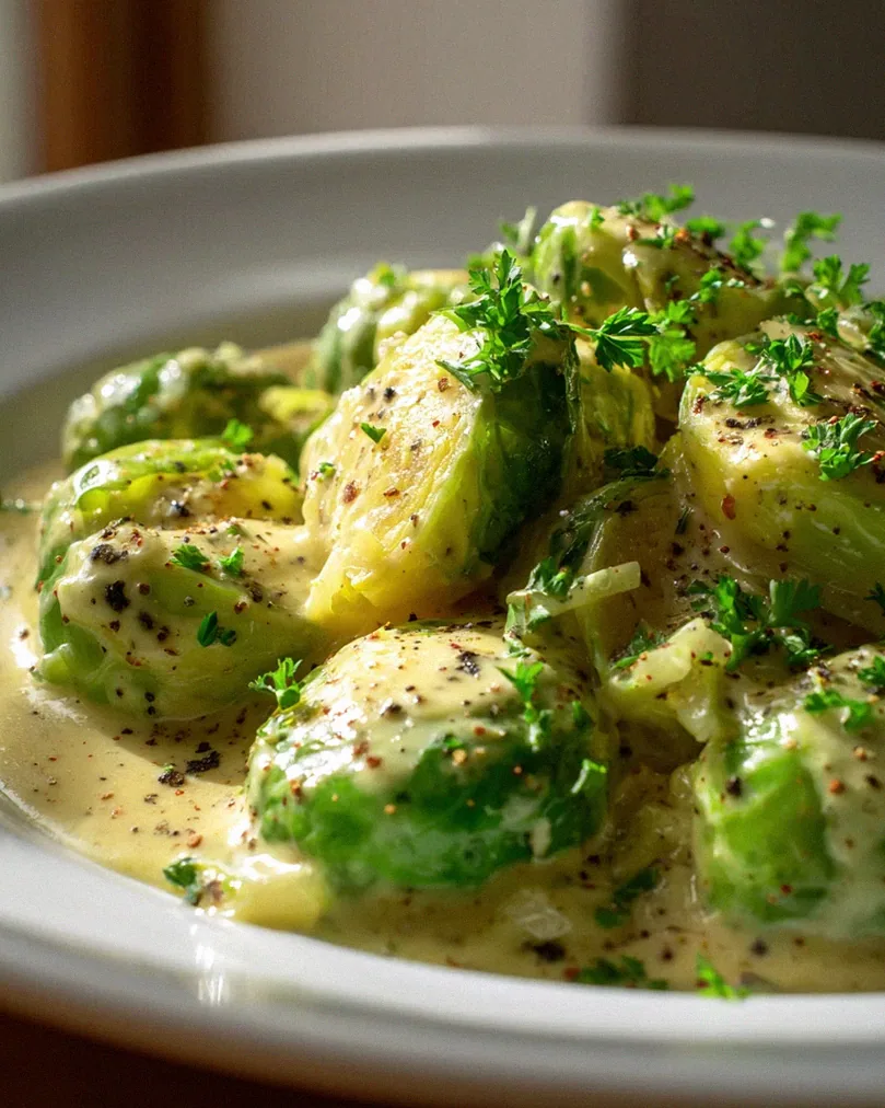 Rosenkohl in Frischkäse-Senfsauce: Unwiderstehlich lecker!