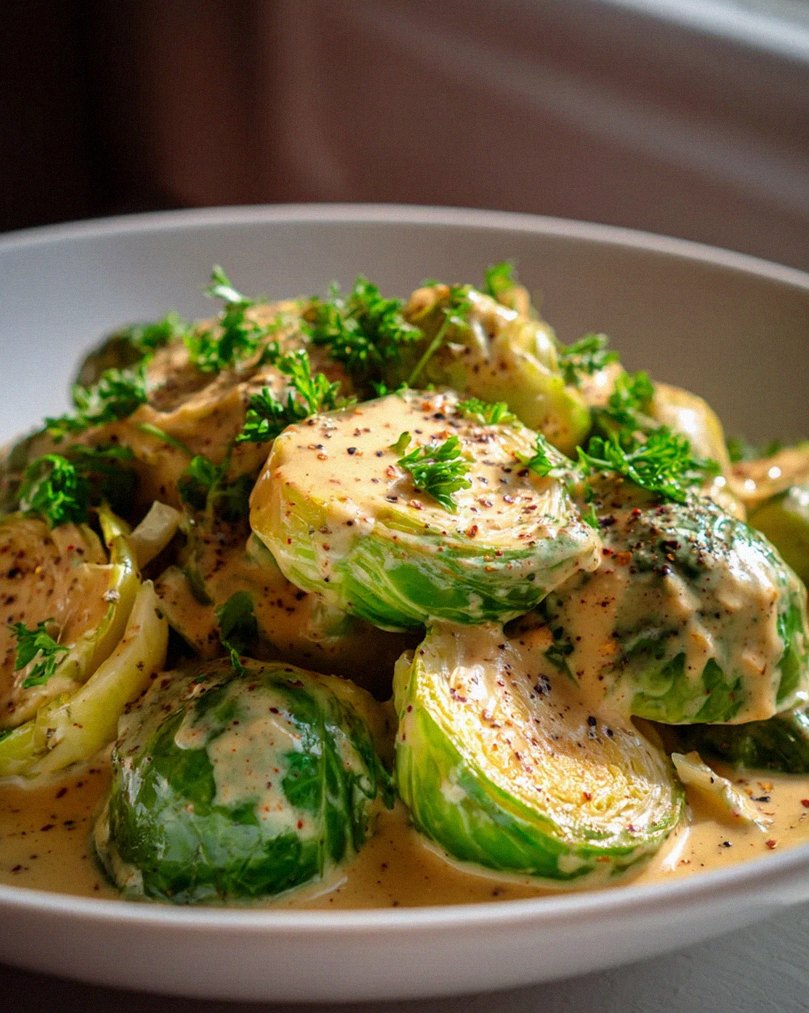 Rosenkohl in Frischkäse-Senfsauce: Unwiderstehlich lecker! – Schritt 2