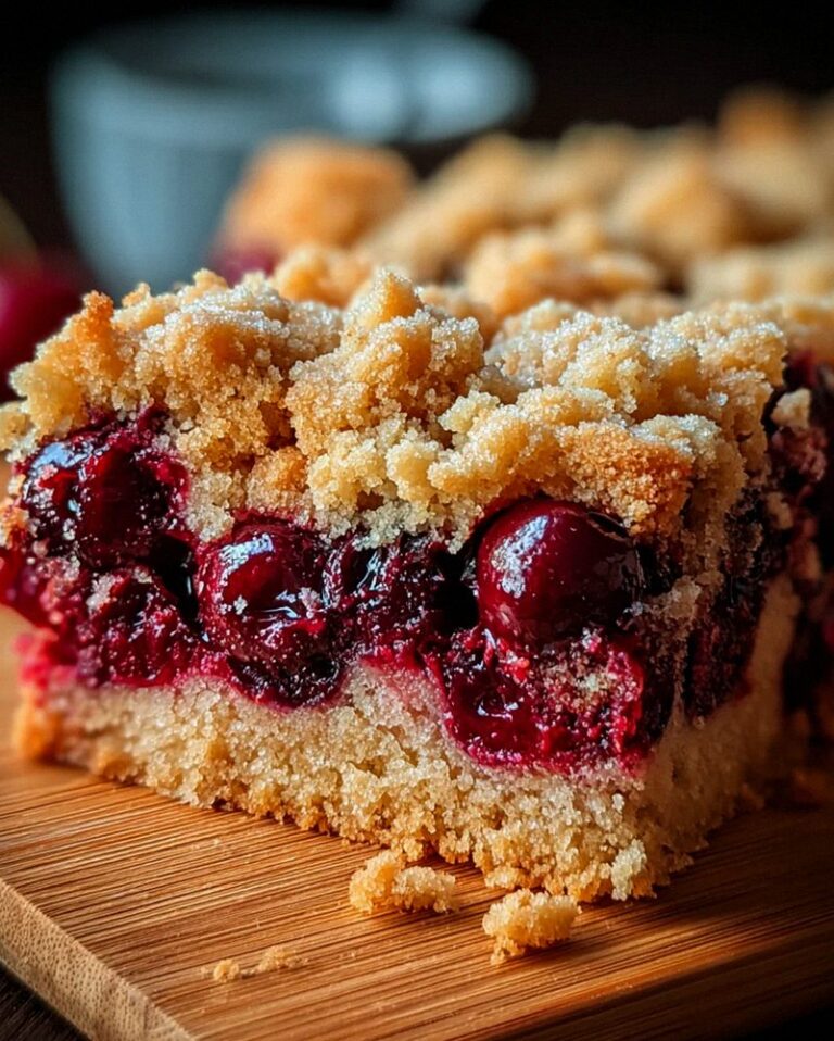 Streuselkuchen mit Kirschen vom Blech