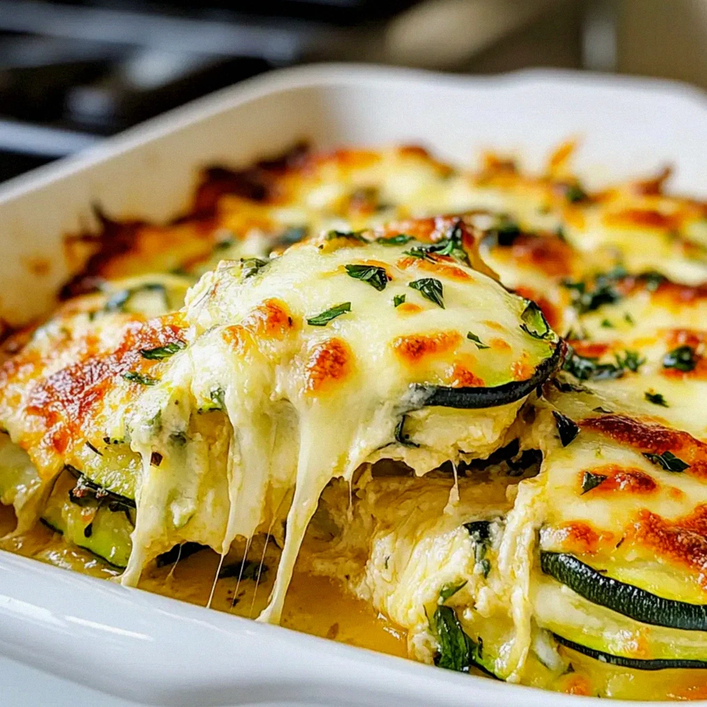 Überbackene Zucchini und Käse schnell und lecker