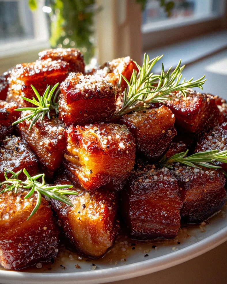 Ultimativ knusprige Rinderbauch Happen: Perfekt gebraten!