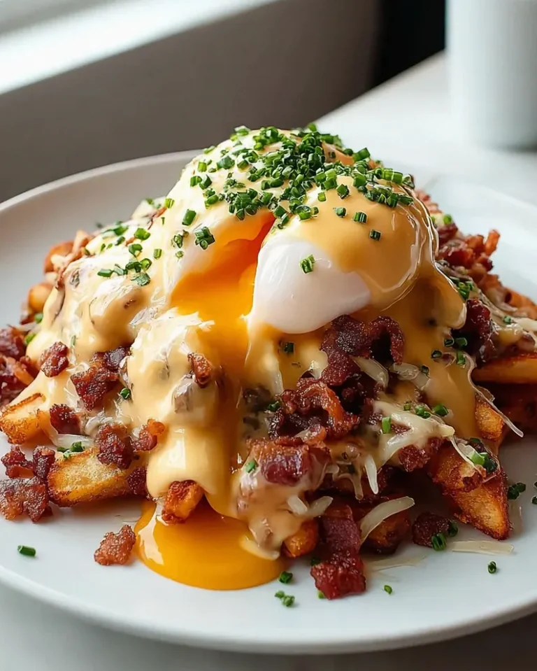 Ultimative Frühstücks-Poutine mit cremiger Hollandaise-Sauce