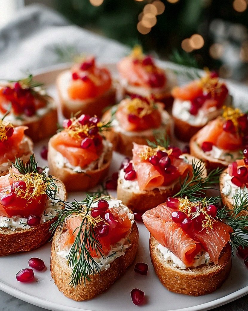 Weihnachts-Bruchetta-Kranz mit Räucherlachs Rezept – Schritt 2