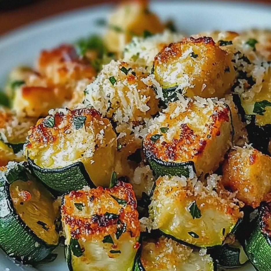 Zucchini geröstet mit Knoblauch Parmesan genießen – Schritt 2