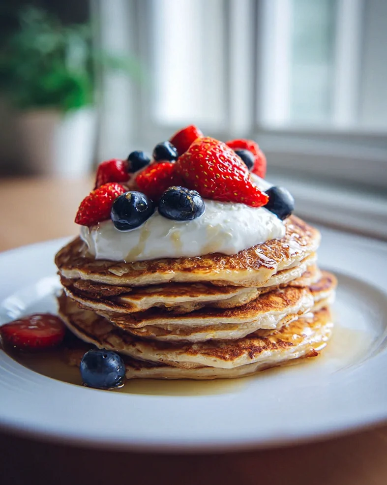 Zuckerfreie Quark Haferflocken Pancakes: Gesund & Einfach