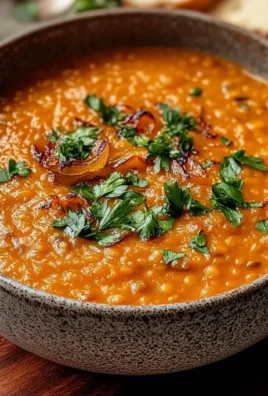Zwiebelrote Linsensuppe für kalte Abende